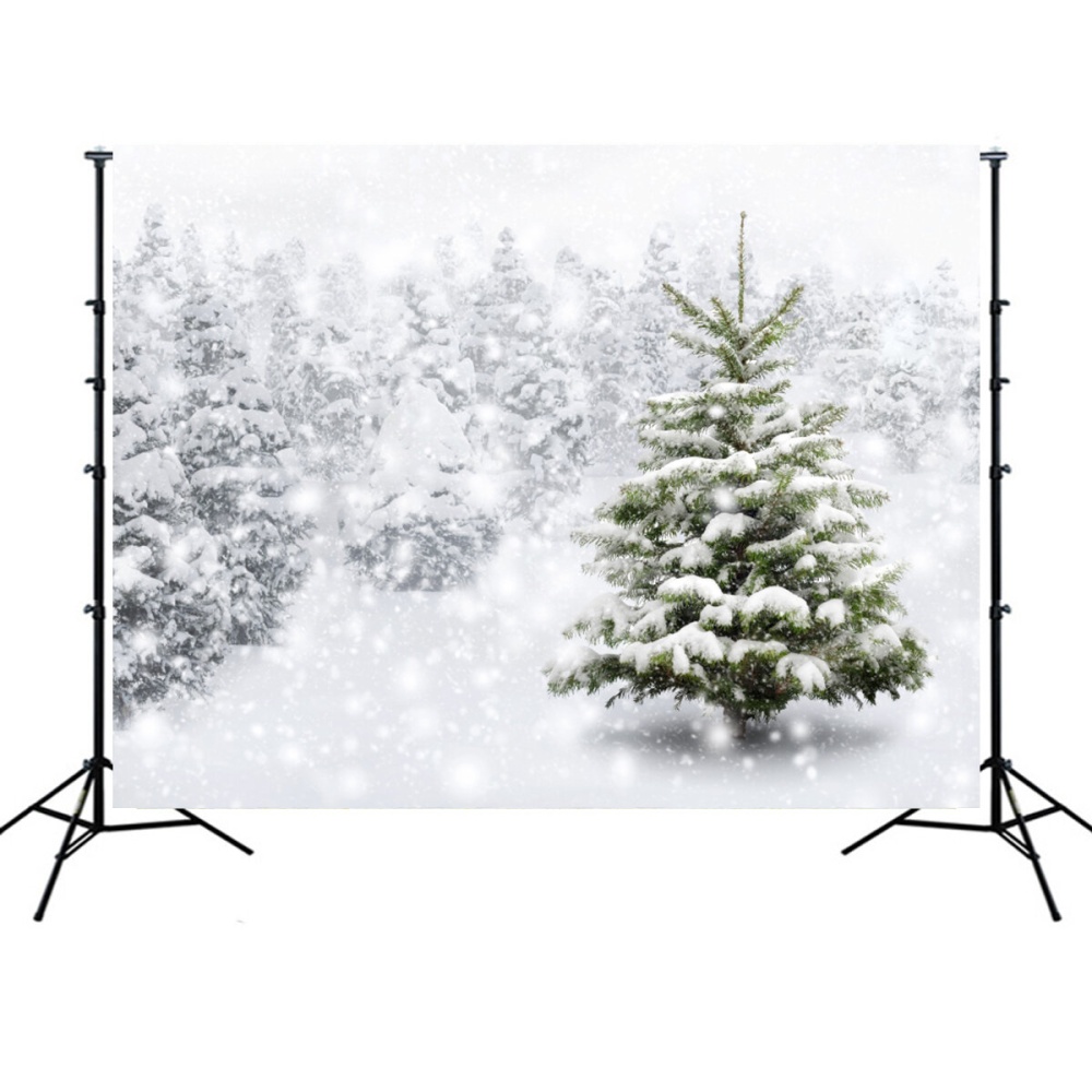 4.1x2.6ft 7x5ft Christmas Snow Scene Photography Backdrop 3D Printed Vinyl Photo Studio Background Cloth - 1.25x0.8m 0042 - Image 2