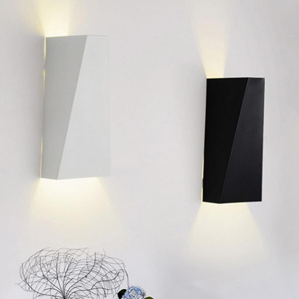 Modern 12W COB LED Up Down Wall Lamp Waterproof IP65 for Outdoor Indoor Living room Aisle AC85-265V - Black White Light