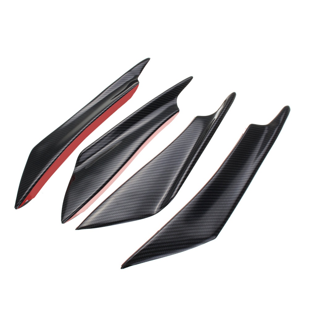 4pcs Universal Car Body Spoiler Front Bumper Spoiler Canards Lip Splitters Trim - Image 2