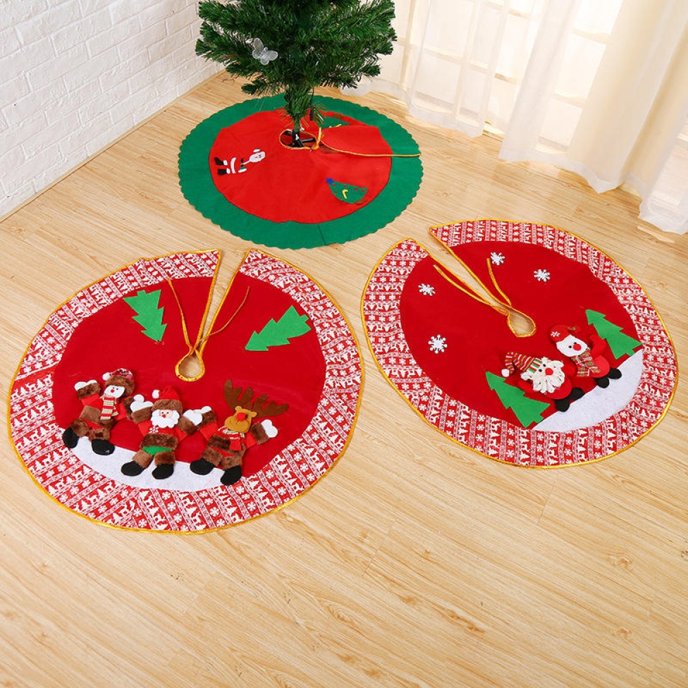 90CM  Tree Decorations Carpet Party Ornament For Home Non-woven Xmas - 2 - Image 2