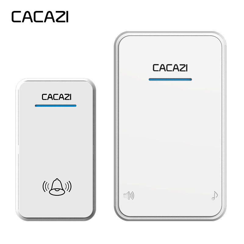 Cacazi A8 DC Wireless Doorbell Waterproof 300M Remote Long Range Door Bell 48 Rings 6 Volume Door Chime - EU Plug Black - Image 2
