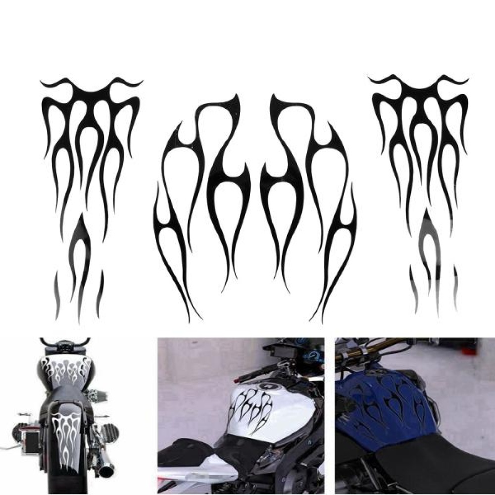 Motorcycle Gas Tank Decals Flames Vinyl Sticker For Fender Universal 11x13inch 6x14inch - White - Image 2