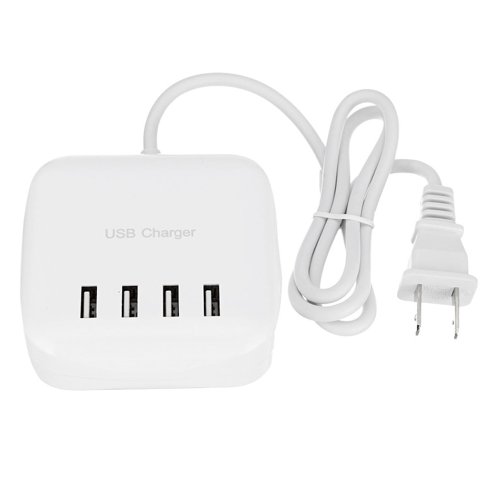 4 Ports CDA21 USB Wall Charger US/EU/UK Plug - US Plug - Image 2