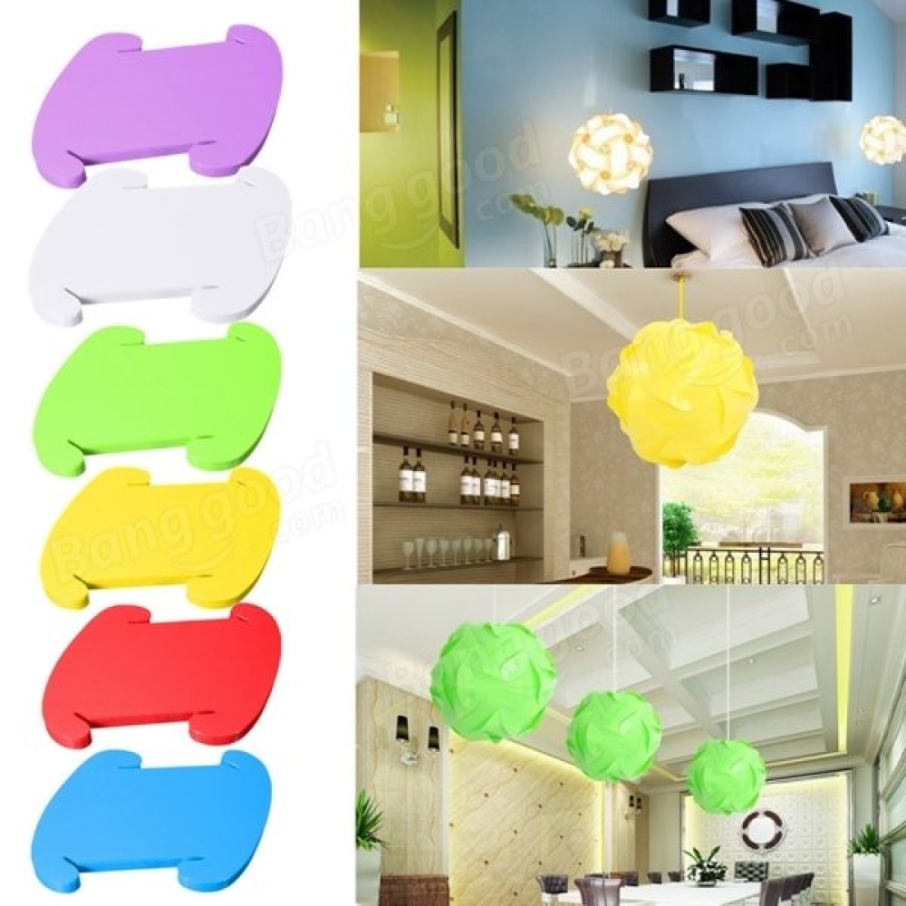 40CM 30 Elements Ceiling Pendant Modern IQ Jigsaw Home Hanging Xmas Lamp Light Shade - Dark Blue - Image 2