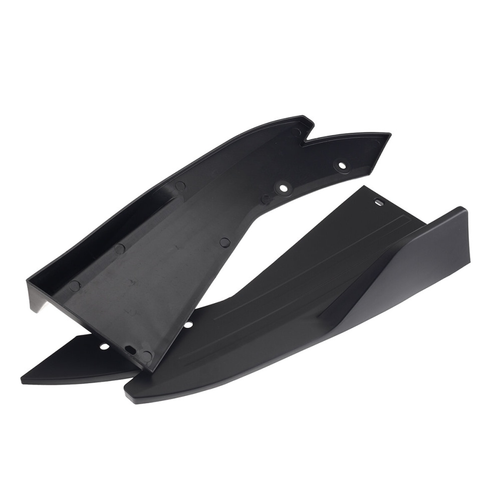 2Pcs Universal Anti-Scratch Car Rear Bumper Lip Wrap Angle Splitters Primer Black - Image 2