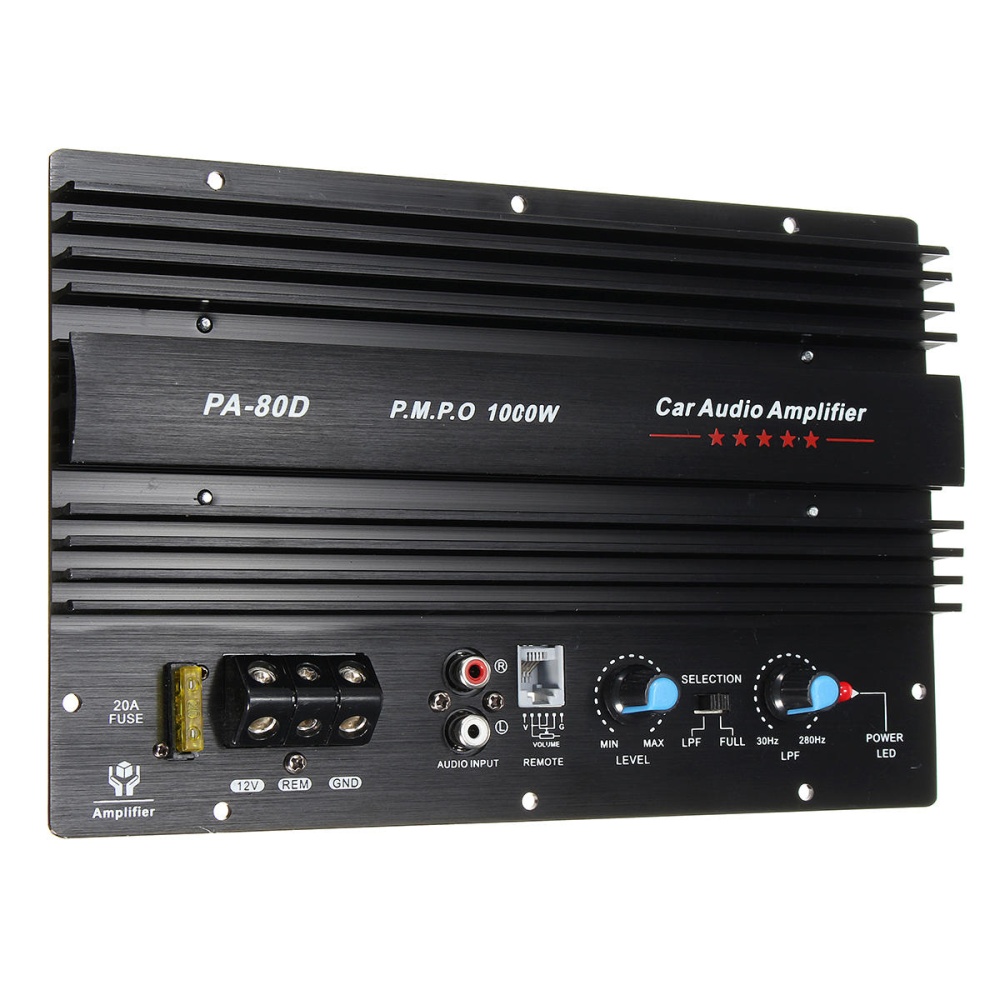 12V 1000W Mono Car Audio Power Amplifier Powerful Bass Subwoofers Amp - Image 2