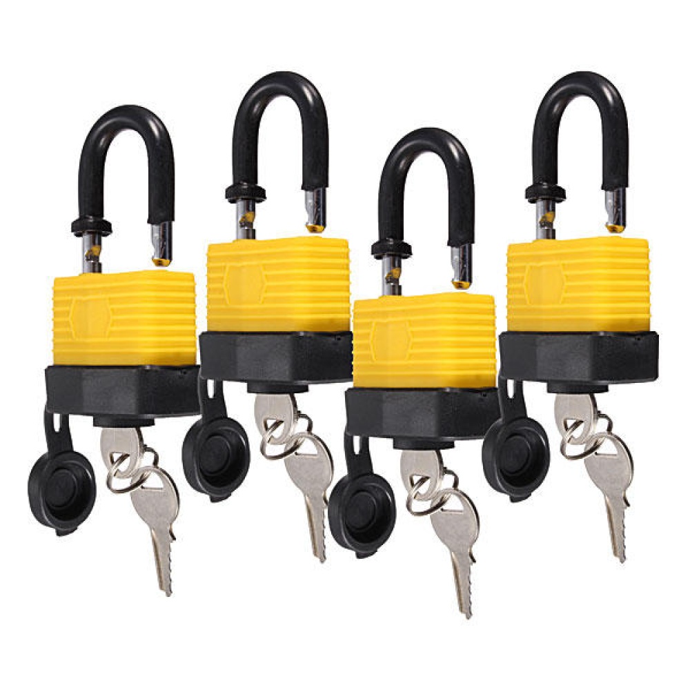 4pcs 40mm Keyed Alike Waterproof Gate Door Padlock with 8 Same Key - Image 2