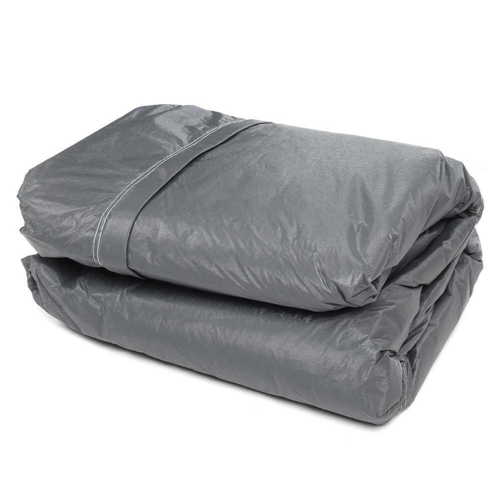 XXL 2 Layer Outdoor FUll Car Cover Waterproof Snow Dust Sun UV Shade Cover Foldable For Sedan Saloon - Image 2