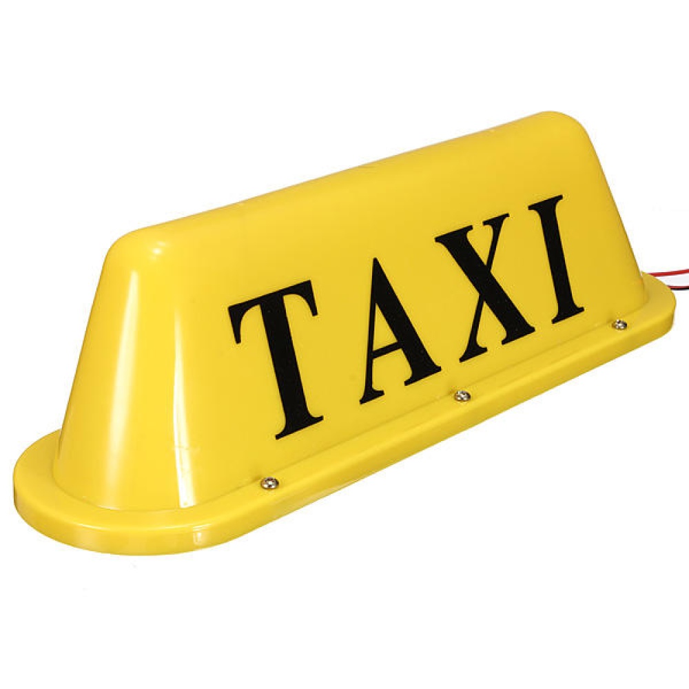 12V Cab Roof Top Sign Light Taxi Magnetic LED Lamp Waterproof 12V Yellow - Image 2