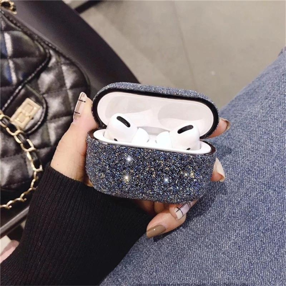 Luxury 3D Cute Matte Particles Glitter Bling Sequins Diamond Shockproof Anti-drop Earphone Storage Case for Apple Airpods 3 Airpods Pro 2019 - White - Image 2