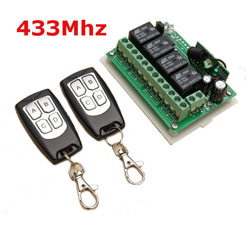 5Pcs Geekcreit® 12V 4CH Channel 433Mhz Wireless Remote Control Switch With 2 Transimitter - Image 2