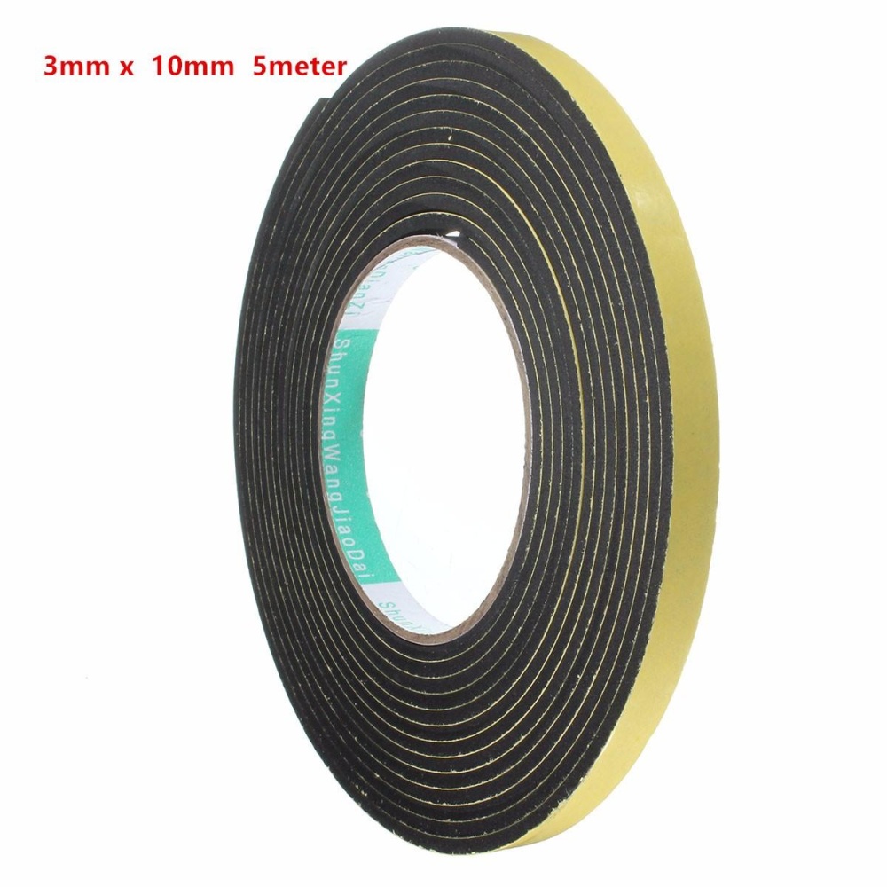 5000×3x10mm Black Single Sided Self Adhesive Foam Tape - Image 2