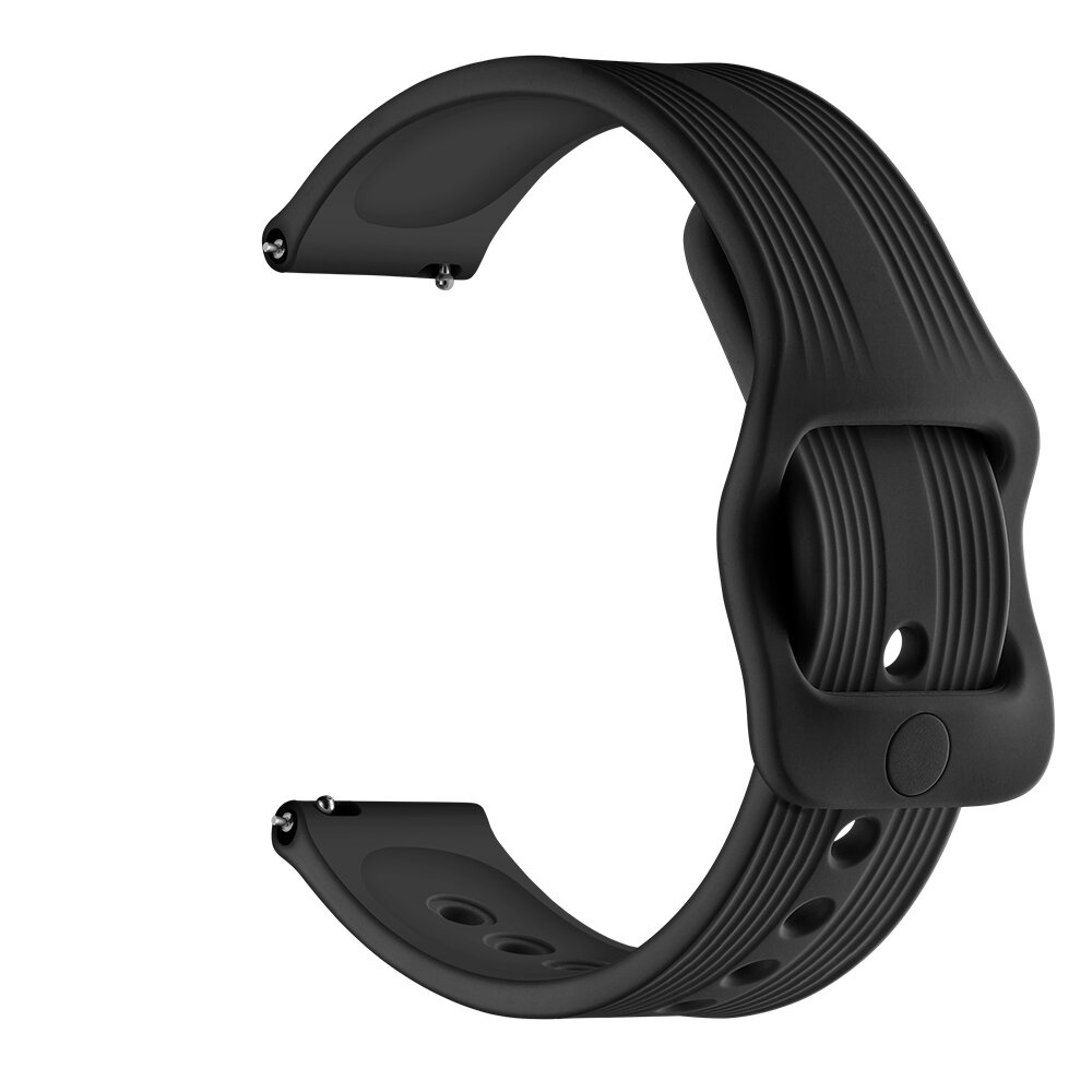 Bakeey 20mm Universal Silicone Watch Strap Replacement Watch Band for Samsung Galaxy Watch 4 Classic 42MM/46MM - Black - Image 2