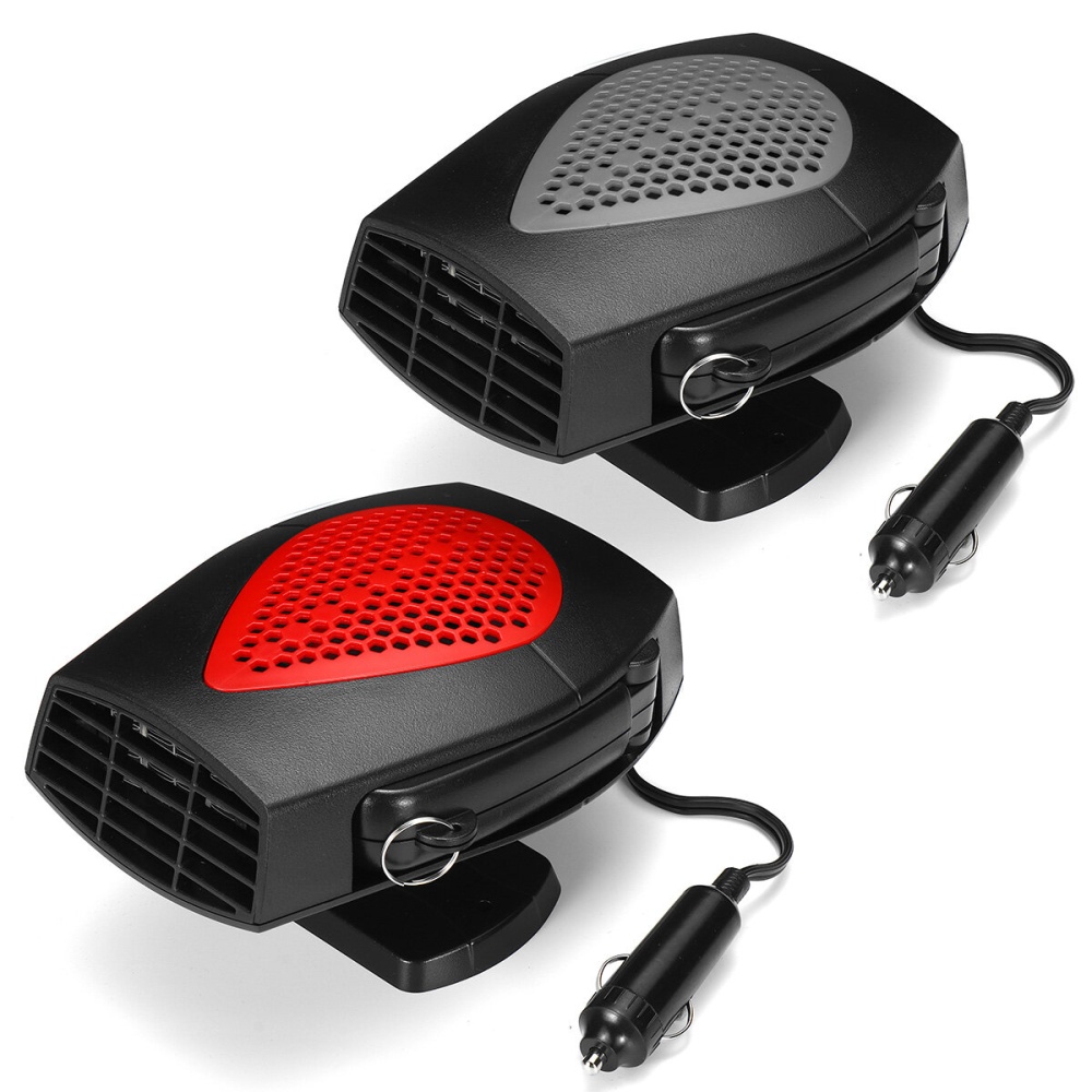 12V/24V 3 In1 Car Heater Fan Cool Fan Defroster Air Purification Low Noise Defrosting - Red 12V - Image 2