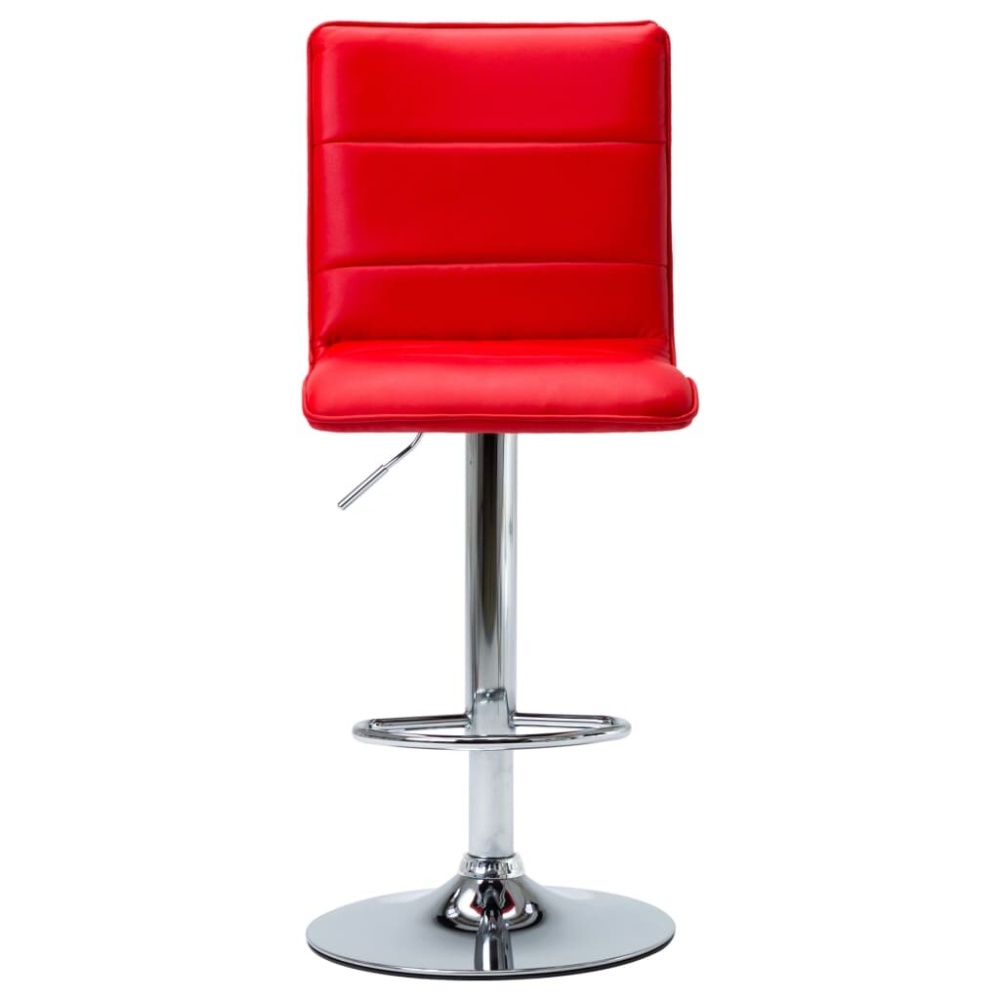 Barstool artificial leather red - Image 2