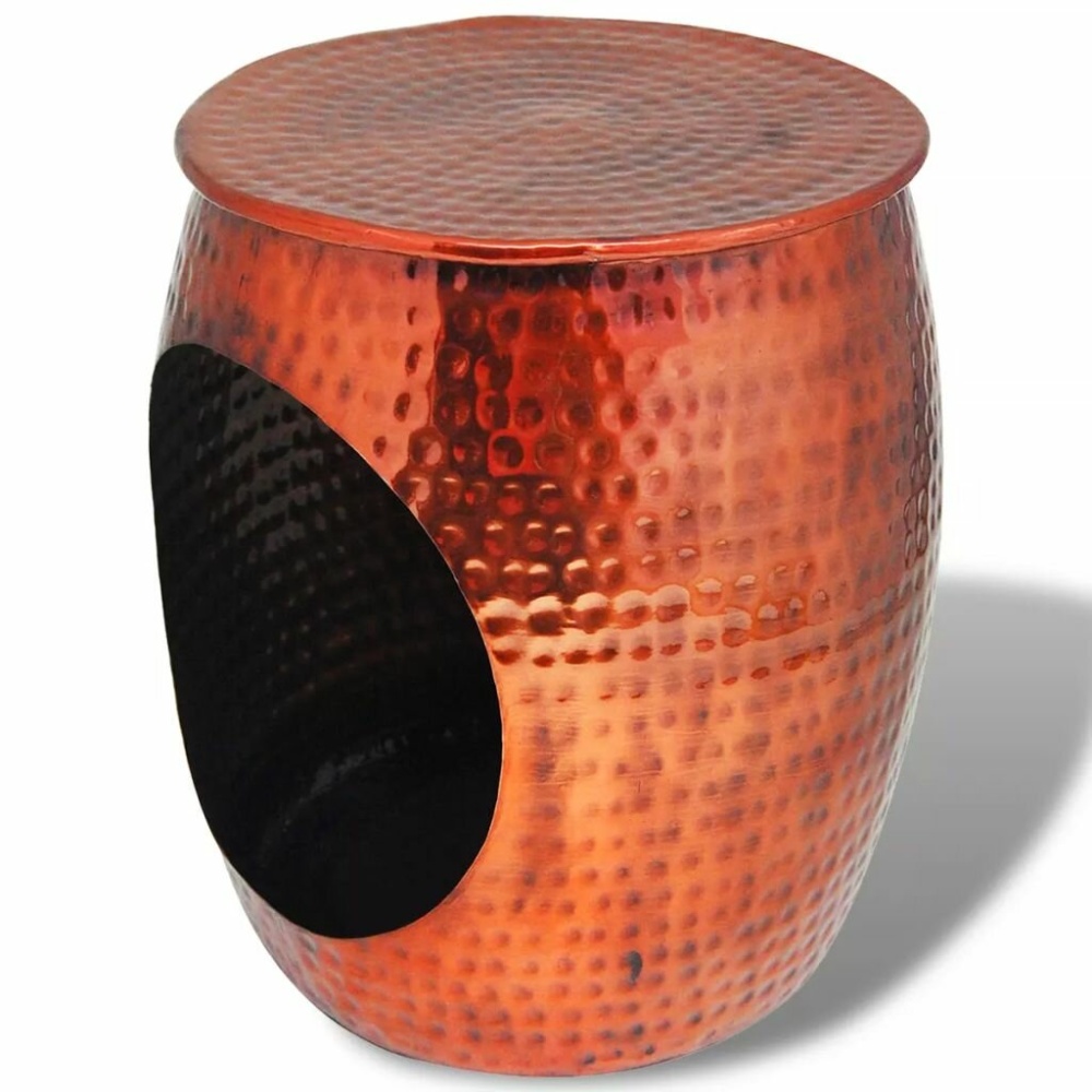 Stool/side table barrel-shaped copper brown - Image 2