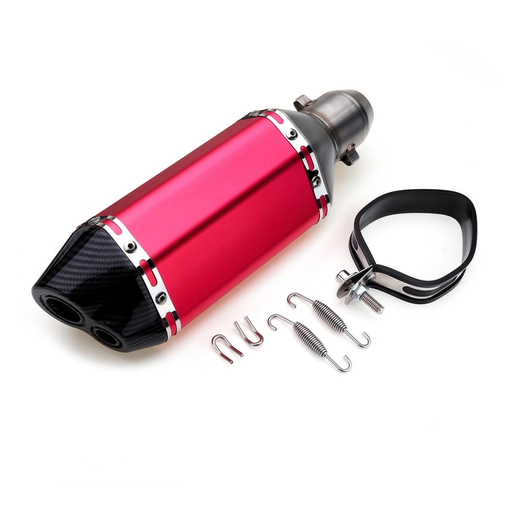 310mm Red Universal Motorcycle Dirt Bike ATV Exhaust Muffler Pipe DB Killer 38-51mm - Image 2