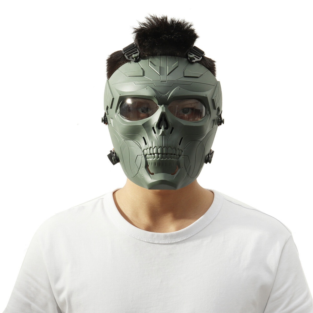 Halloween Prom Mask Paintball Masks Full Face Skull Mask Tactical For Wildfire Actical - Grey - Image 2