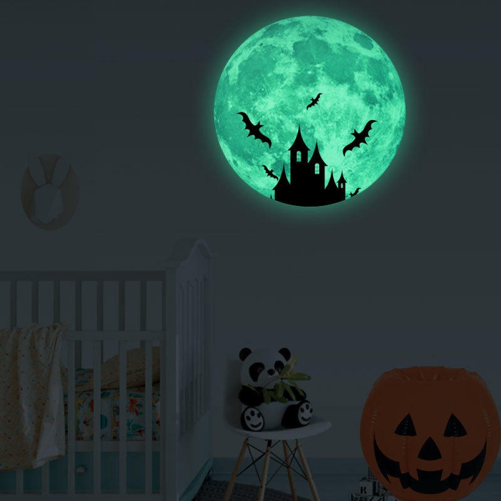 30Cm Large Moon Glow In The Dark Pattern Stickers Luminous DIY Wall Sticker - 3 - Image 2