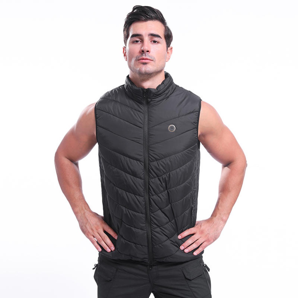 Electric Battery Heating USB Warm Up Vest Heated Winter Jacket Men 3 Temp Adjust - S