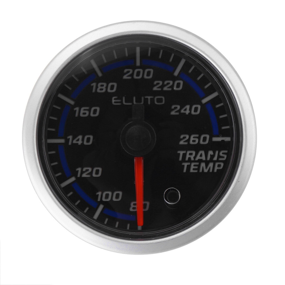 2Inch 52mm 80-260°F Transmission Temperature Gauge 7 Color LED Black Face Car Meter - Image 2