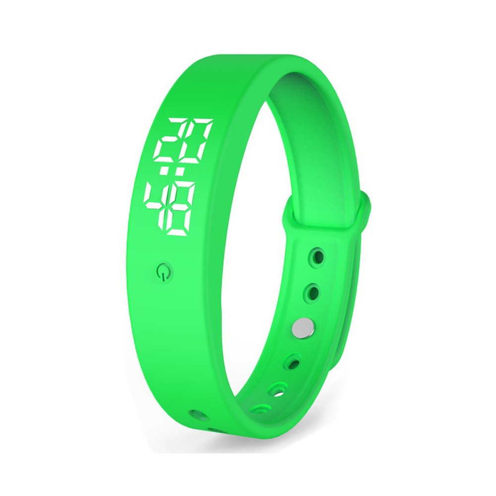 Body Temperature Measurement LED Monitor Time Date Display Vibration Alarm Waterproof Smart Watch - Pink