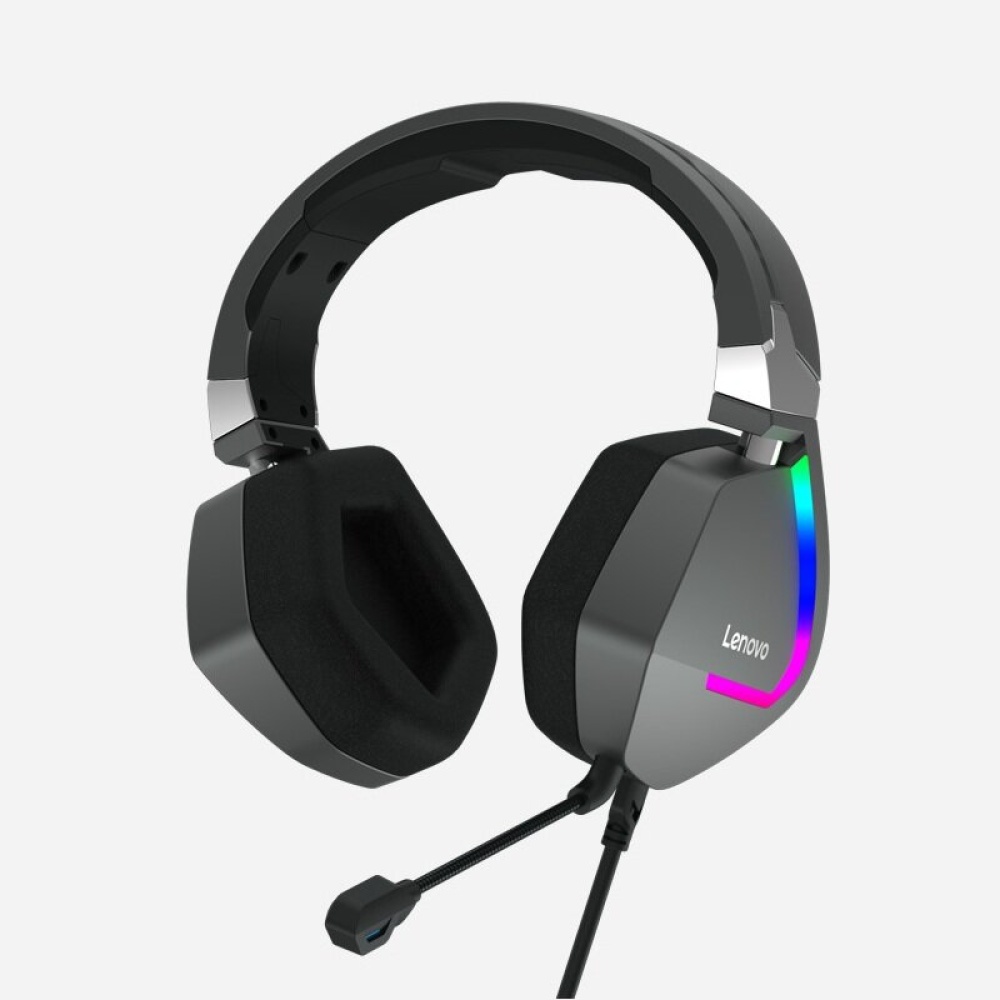 Lenovo H402 Gaming Headphone USB 7.1 Surround Sound Deep Bass RGB Colorful Light Headset with Mic for PC Laptop Gamer - 3.5mm+USB - Image 2