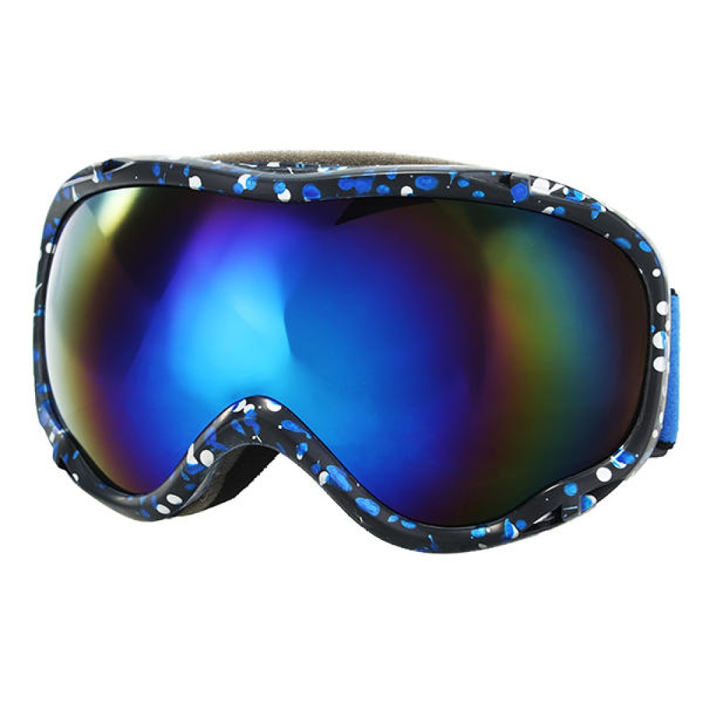 Skiing Goggles UV400 Protection Sports Bicycle Riding Off Road Motorcycle Racing - Black + Blue - Image 2