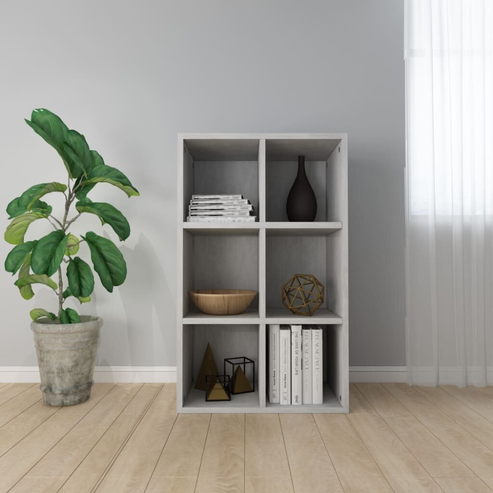 Book Cabinet/Sideboard Concrete Gray 26"x11.8"x38.5" Chipboard - Image 2