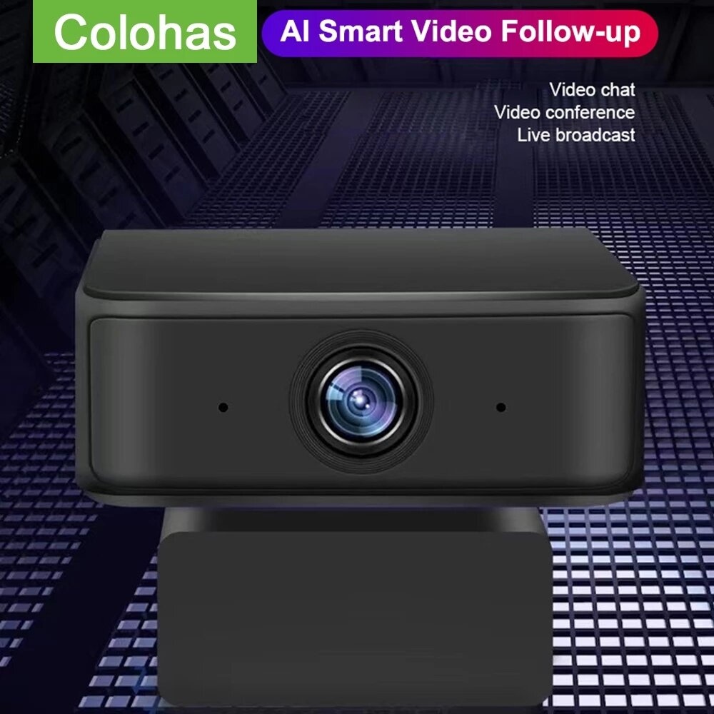 AI Smart Video 1080P Full HD Web Camera Auto Focus Follow-up USB Webcam Aoto Tracking Webcam with Microphone for PC Computer Conference - AI Camera - Image 2