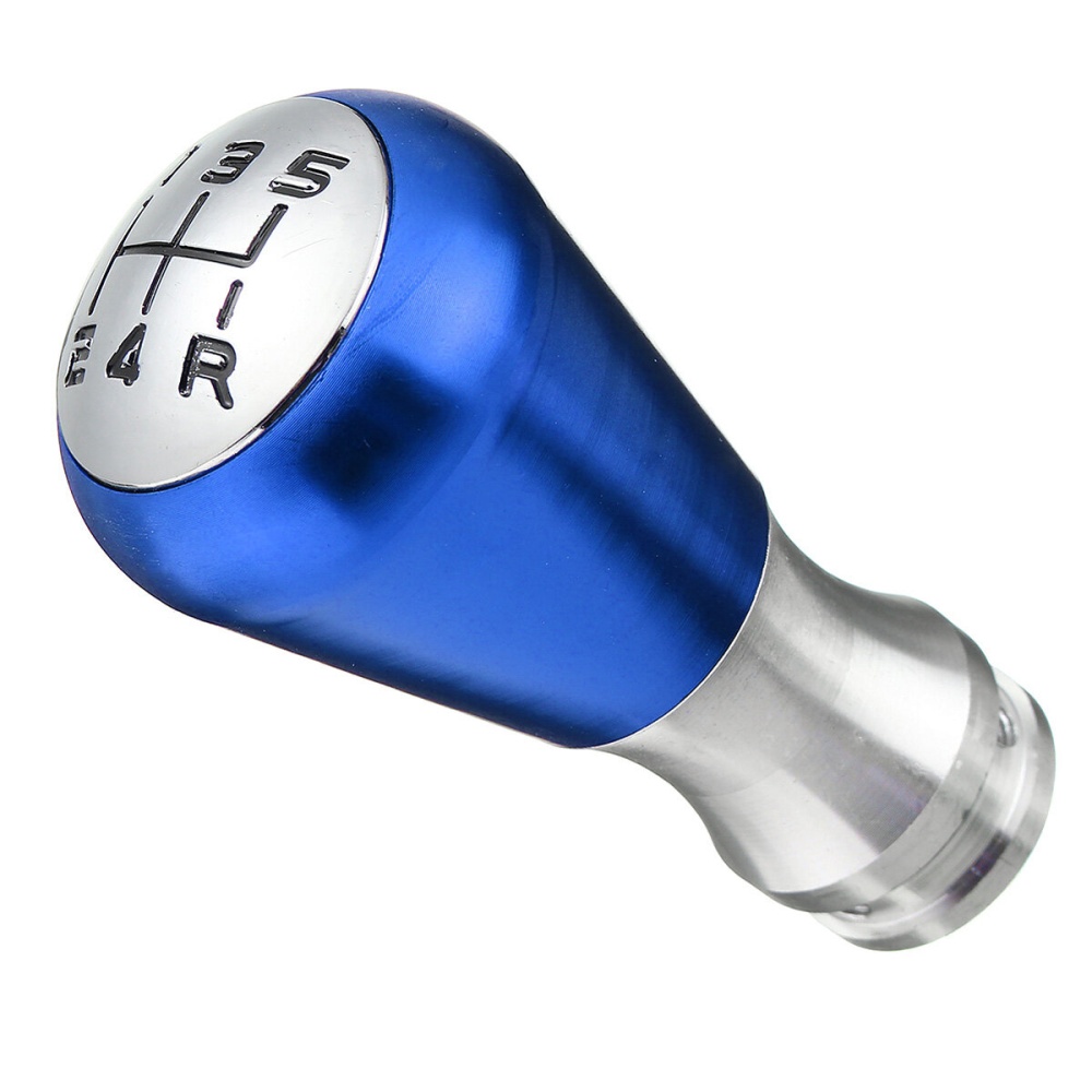 5 Speed Manual Gear Shift Knob Aluminum Alloy Black/Blue/Red with Adapter For Peugeot 405 307 206 - Red - Image 2