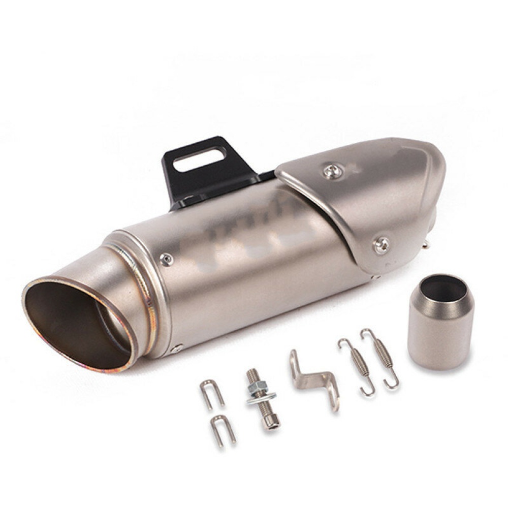 51-89mm Motorcycle Steel Short Exhaust Muffler Pipe - #1 - Image 2