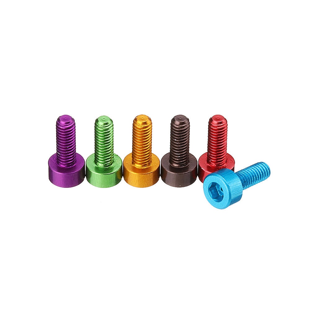 Suleve M3AH11 10Pcs M3×8mm Hex Socket Screw M3 Cap Head Bolt 7075 Aluminum Alloy Multicolor - Red - Image 2