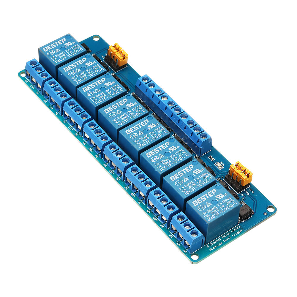 8 Channel 12V Relay Module High And Low Level Trigger BESTEP for Arduino - products that work with official Arduino boards