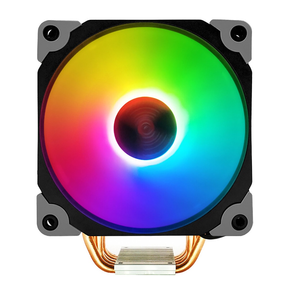 RGB 5 Copper Tube 4 Pin Single/Dual Fan CPU Cooler For Intel/AMD - 1Fan Auto Color Changing - Image 2