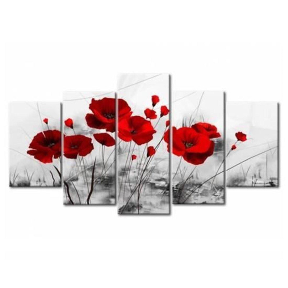 5Pcs/Set Unframed Modern Canvas Print Paintings Poster Home Wall Art - Image 2