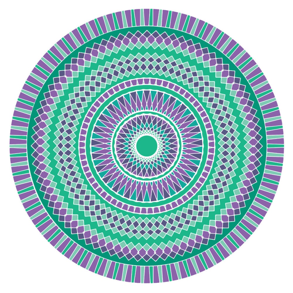 Green Blue Bohemia Mandala Pattern Carpet Soft Round Floor Mat Carpet Kids Play Mat - 80cm - Image 2