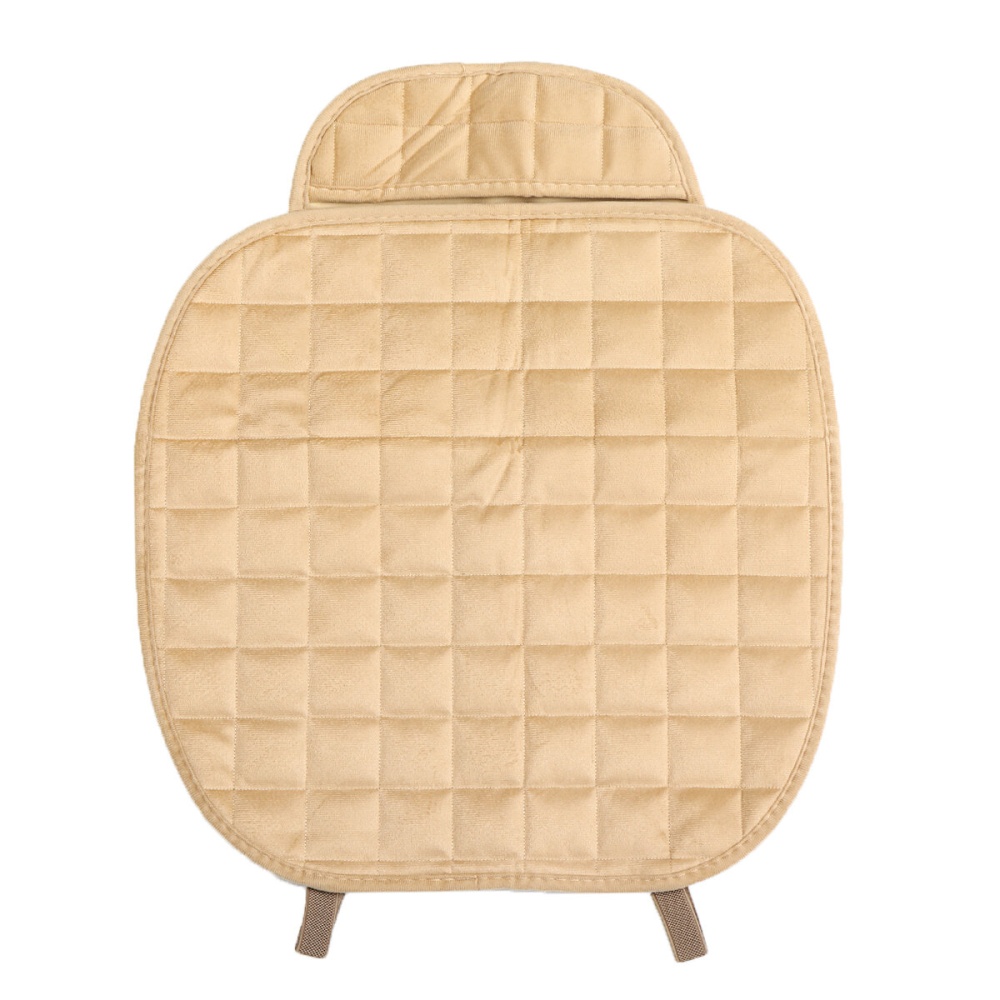 Monolithic Single Front Row Car Seat Cushion Cover Pad Breathable Comfort Common - Beige