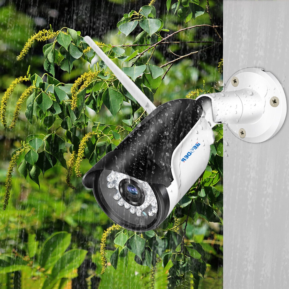 BESDER R6036MW-HX201 1080P Wireless IP Camera with 128G SD Card Slot Waterproof Outdoor WiFi Camera Yoosee P2P RTSP Motion Detected - 220V EU Plug