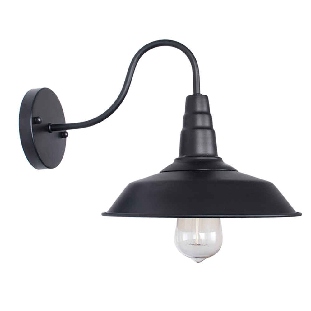 Loft Retro Industrial Wind Pot Cover Wall Lamp American Simple Wrought Iron Wall Light Aisle Corridor Warehouse Balcony Restaurant Without Bulb