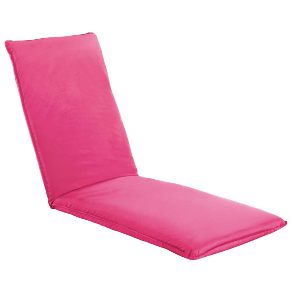 Foldable Sunlounger Oxford Fabric Pink - Image 2