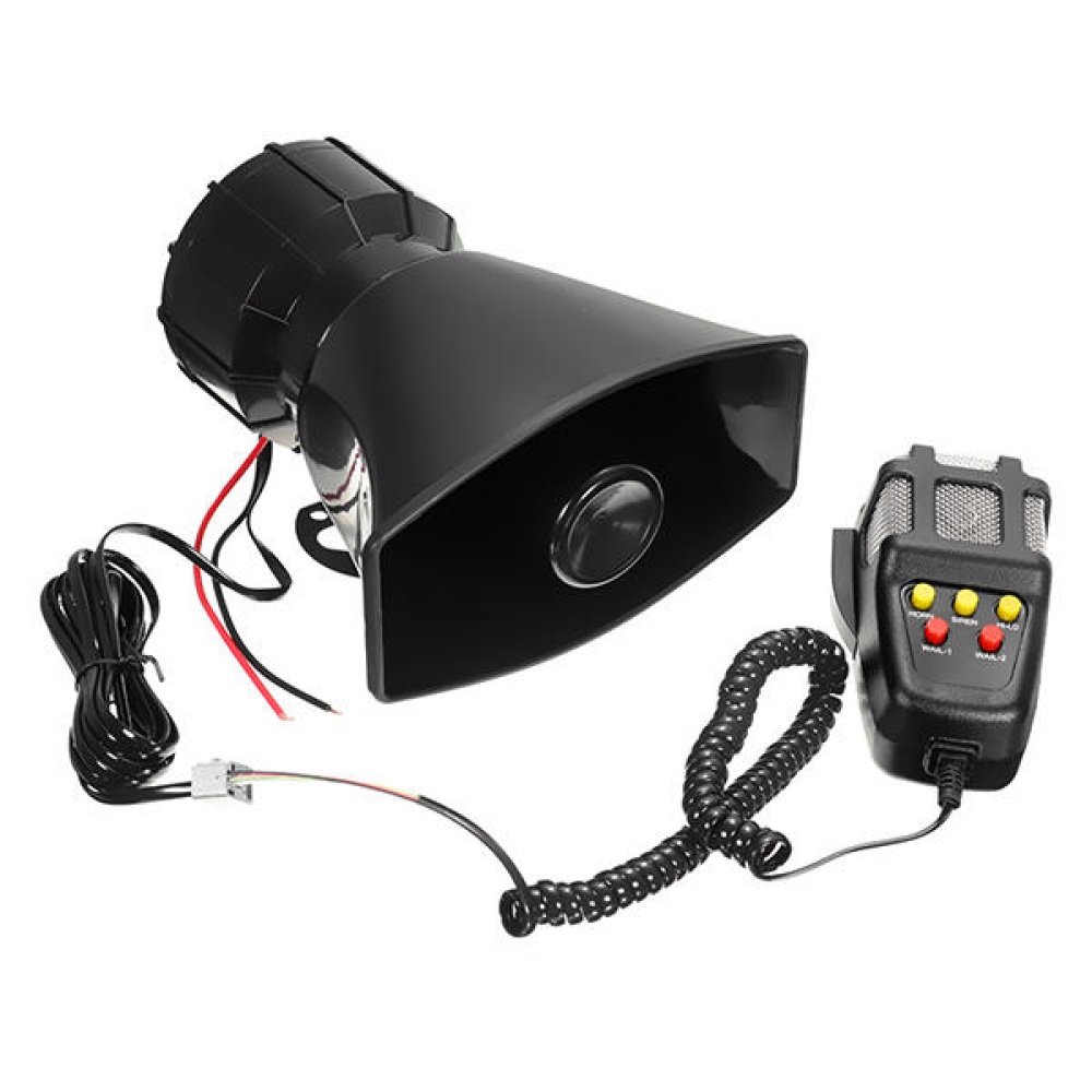 50W 12V 5Sounds Car Van Truck Speaker Loud Siren Horn 105db With MIC - Image 2