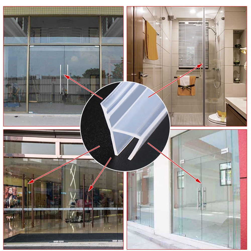 1M h-Shape Bath Shower Screen Door Window Water Sealing Strip Straight 6/8/10/12mm - #3 - Image 2