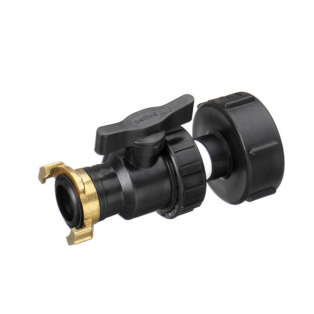 S60x6 3/4'' IBC Tank Drain Adapter Fixing Hose Outlet Tap Water Connector Replacement PP Ball Valve Fitting Parts for Home Garden - Image 2