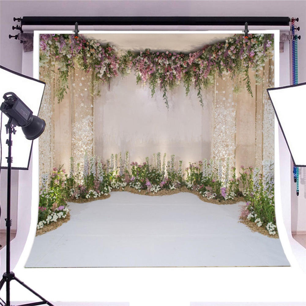 Bakeey Flowers Wall Scene Photography Prop Backdrops Floral Photographic Studio Photo Background Birthday Decorations Prop - 150cm x 210cm