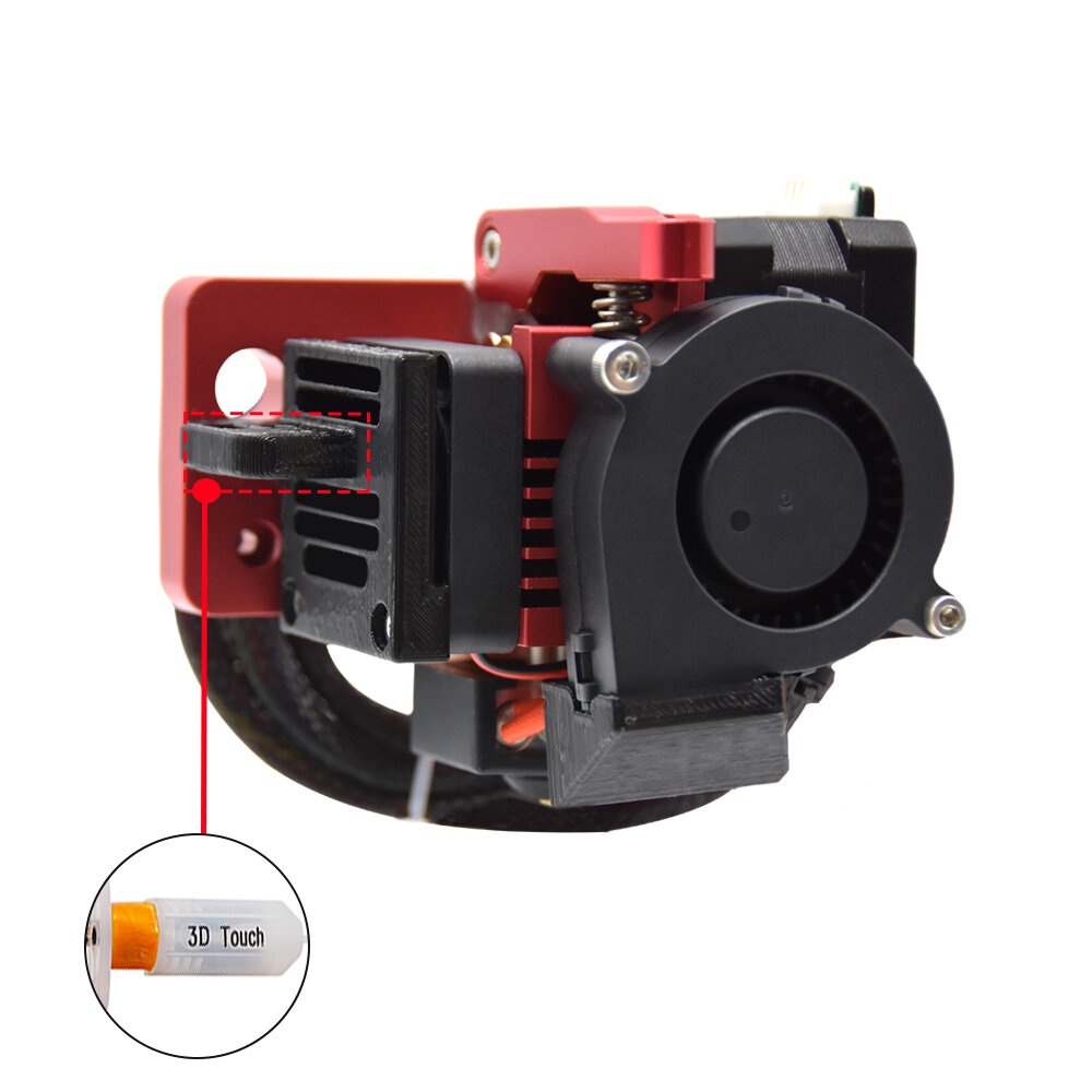 Creativity 12V/24V MK8 Upgrade Direct Drive Hotend Kit with Pulley Turbo Fan Extruder For Ender-3 CR-10S CR10S/PRO Anet A8 - 12V