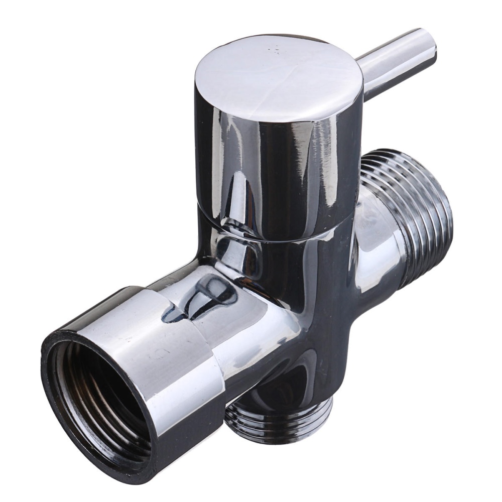 7/8 Inch T-Adapter 3 Way Connector Brass Shower Diverter with Valve for Toilet Bidet Handheld Sprayer - Image 2