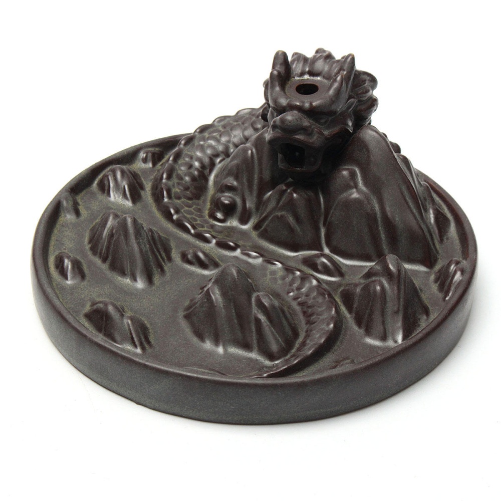 Backflow Incense Cone Burner Holder Lying Dragon Mountain Smoke Backflow Fragrance Fragrant Censer - Image 2