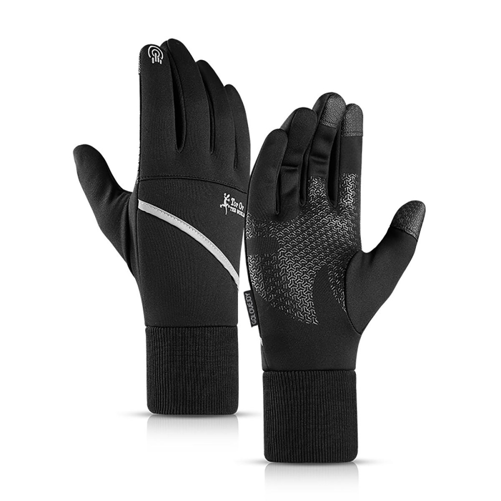 Winter Touch Screen Gloves Warm Waterproof Sport Motorcycle Ski Gym Men Women - Black M - Image 2