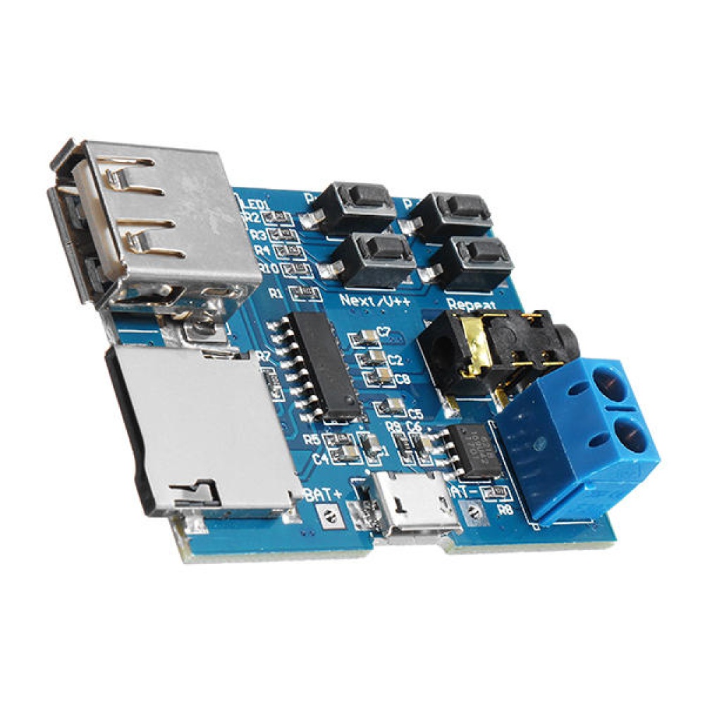 5Pcs MP3 Lossless Decoder Board With Power Amplifier Module TF Card Decoding Player - Image 2